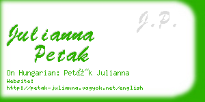 julianna petak business card